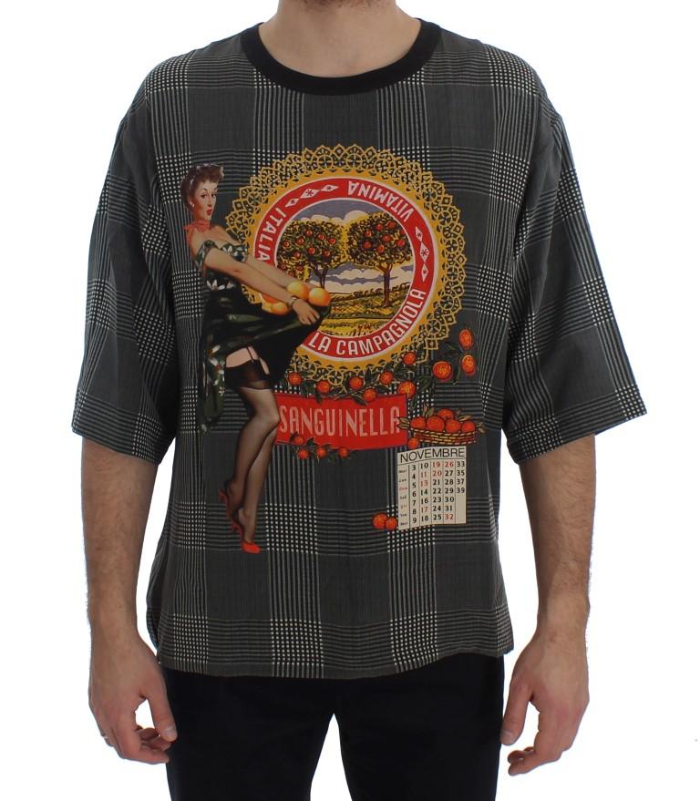 Dolce & Gabbana Men's Crewneck ITALIA T-Shirt Multicolor SIG20157 - IT48 | M