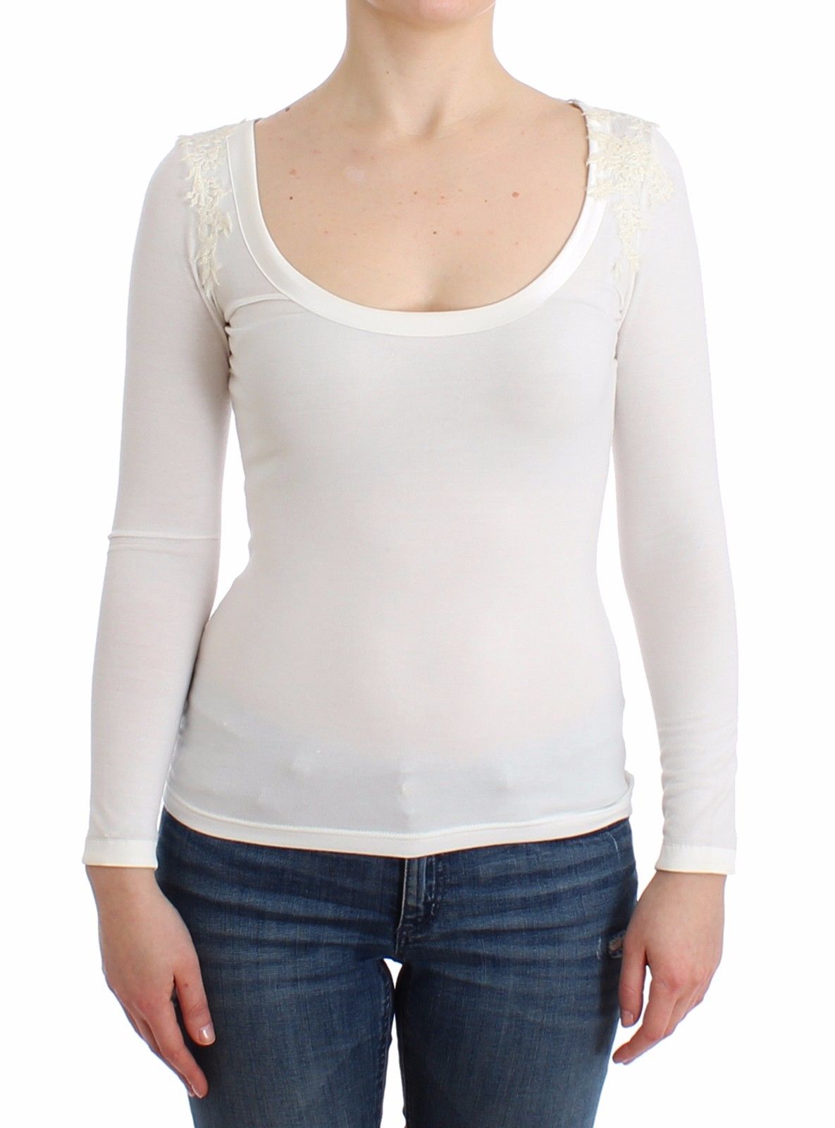 Ermanno Scervino Women's Top White SIG12007 - IT48 | XL
