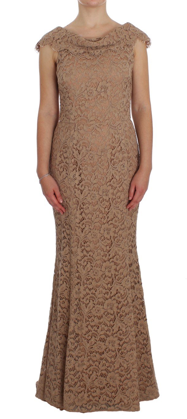 Dolce & Gabbana Women's Floral Lace Full Length Sheath Dress NOC10122 - IT44|L