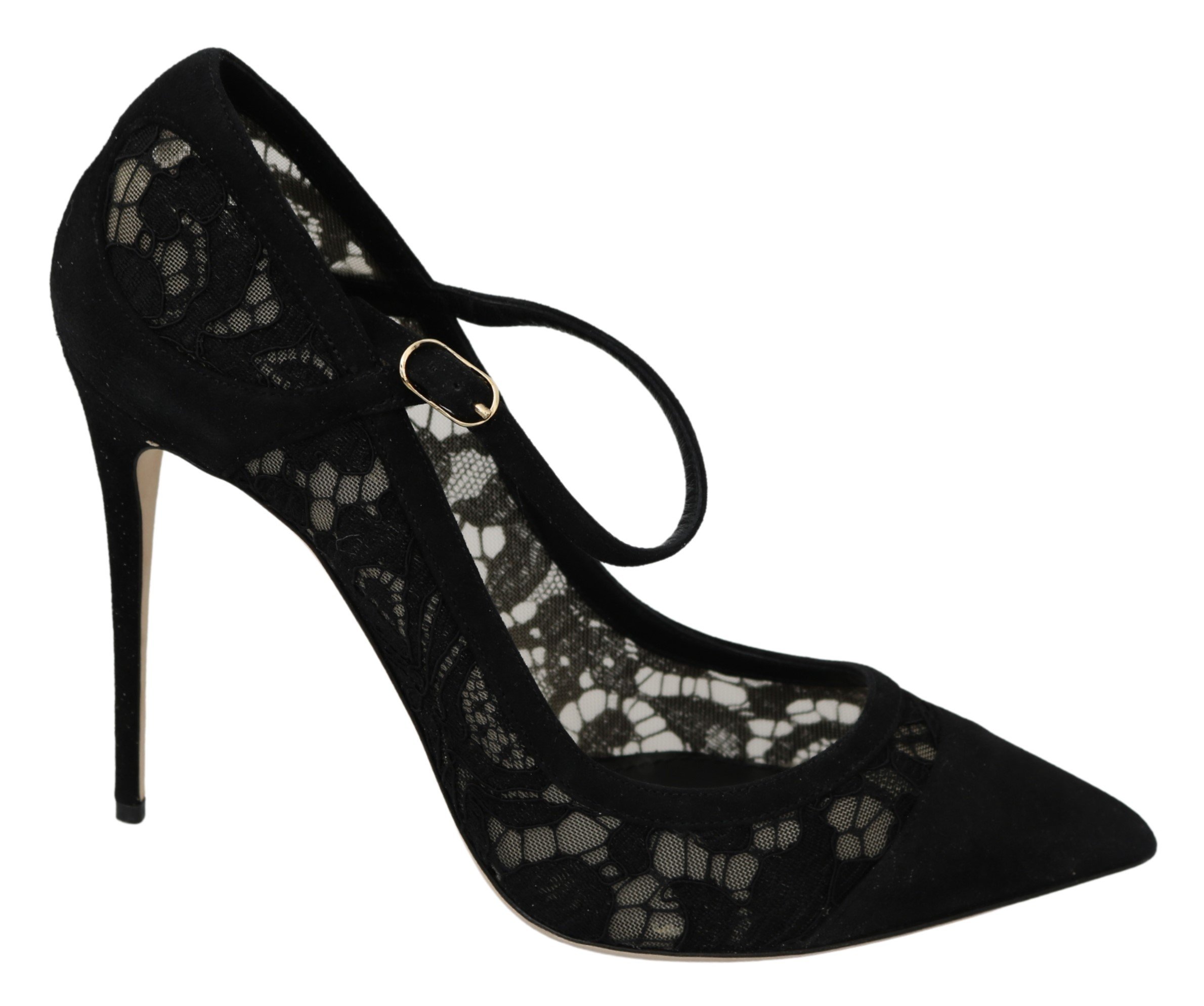 Dolce & Gabbana Women's Suede Taormina Mary Jane Heels Black LA7024 - EU40/US9.5