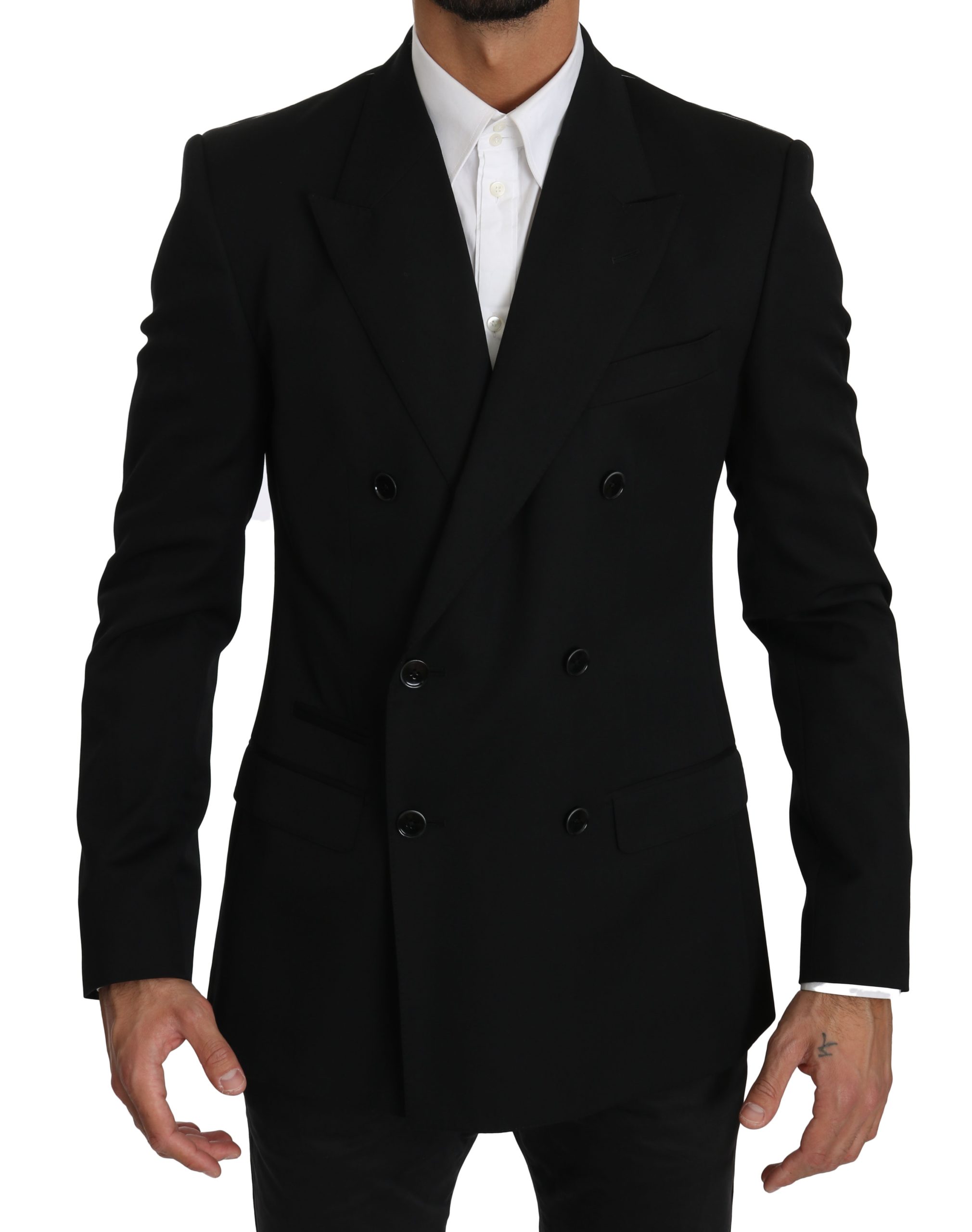 Dolce & Gabbana Men's Double Breasted SICILIA Blazer Black JKT2484 - IT48 | M