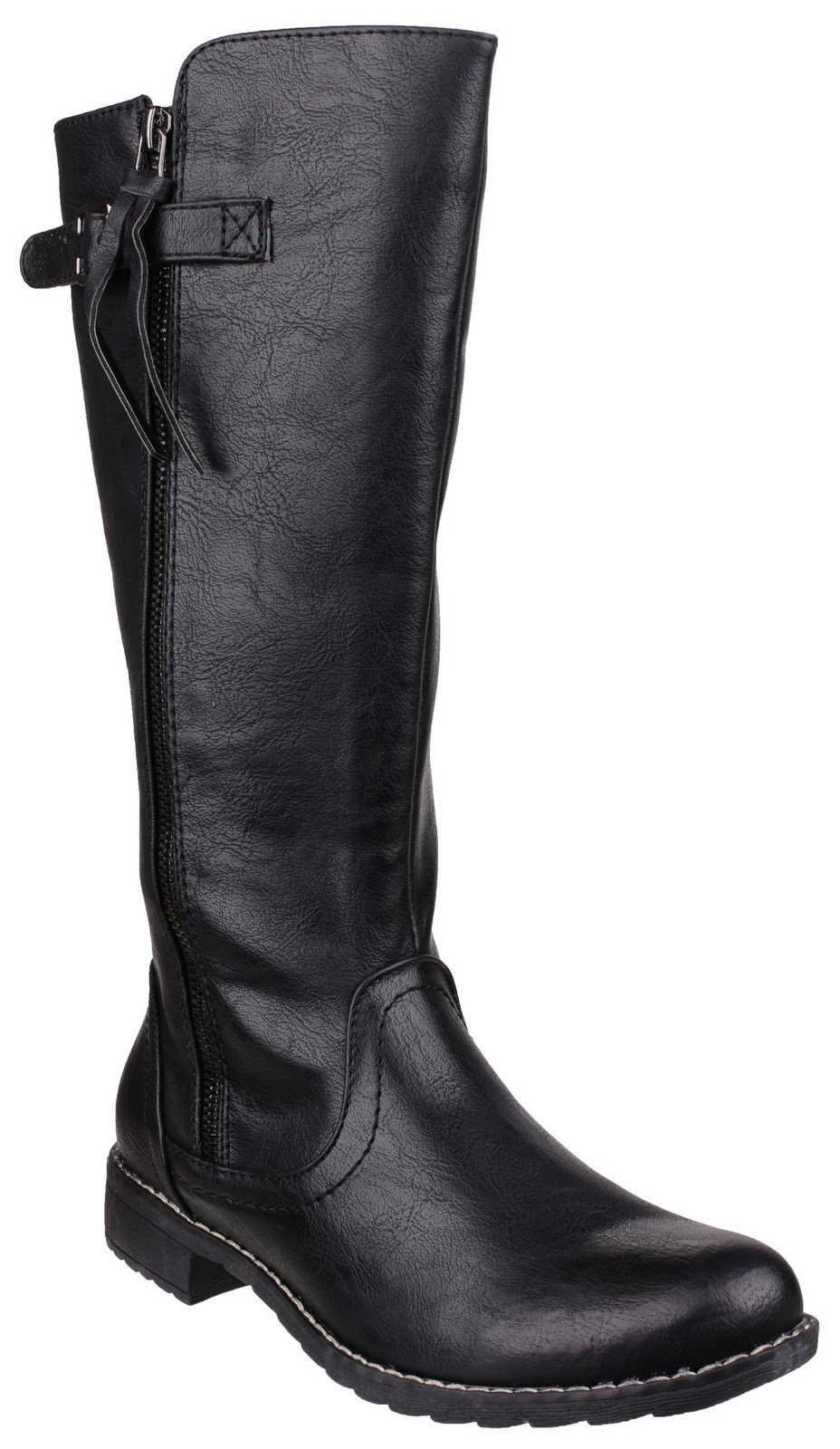 Divaz Women's Bari Zip Up Boot Black 22809-37237 - Black 3