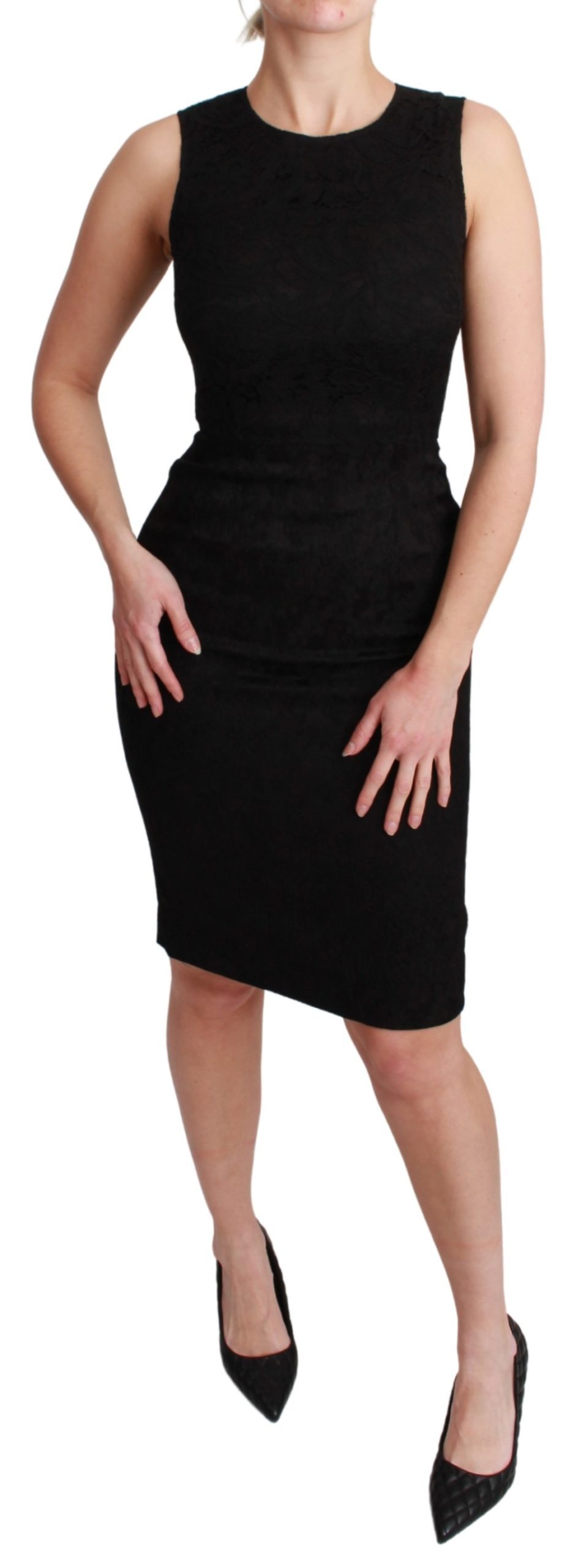 Dolce & Gabbana Women's Sleeveless Knee Length Dress Black DR2556 - IT36 | XS