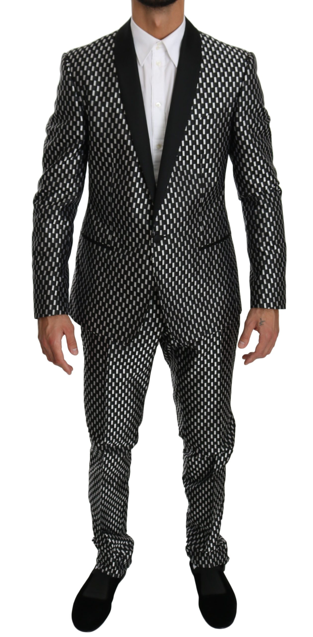 Dolce & Gabbana Men's Slim Fit 2 Piece Silk MARTINI Suit Beige KOS1539 - IT50 | L