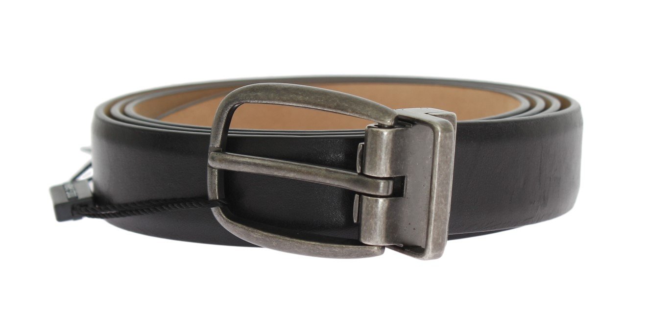 Dolce & Gabbana Men's Leather Buckle Belt Black BEL10252 - 105 cm / 42 Inches