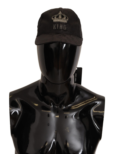 Black Floral DG King Embroidery Baseball Hat - 58 cm|M