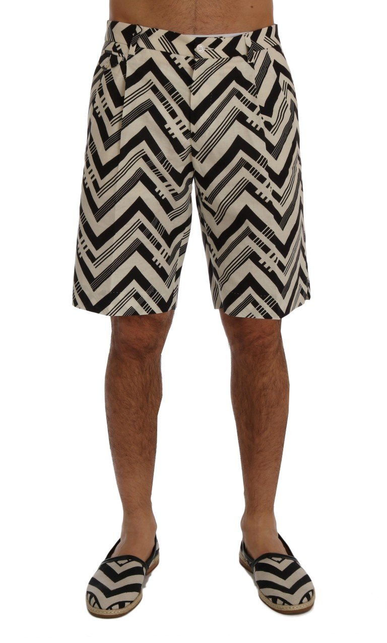 Dolce & Gabbana Men's Striped Cotton Linen Shorts Multicolor SIG60408 - IT44 | XS