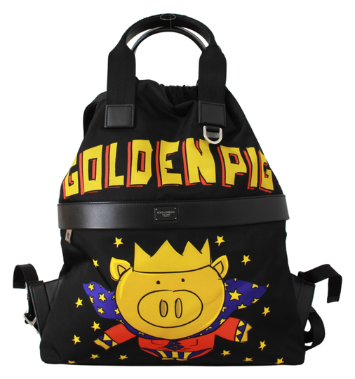 Dolce & Gabbana Men's Super Pig of the Year Backpack Black VAS9458