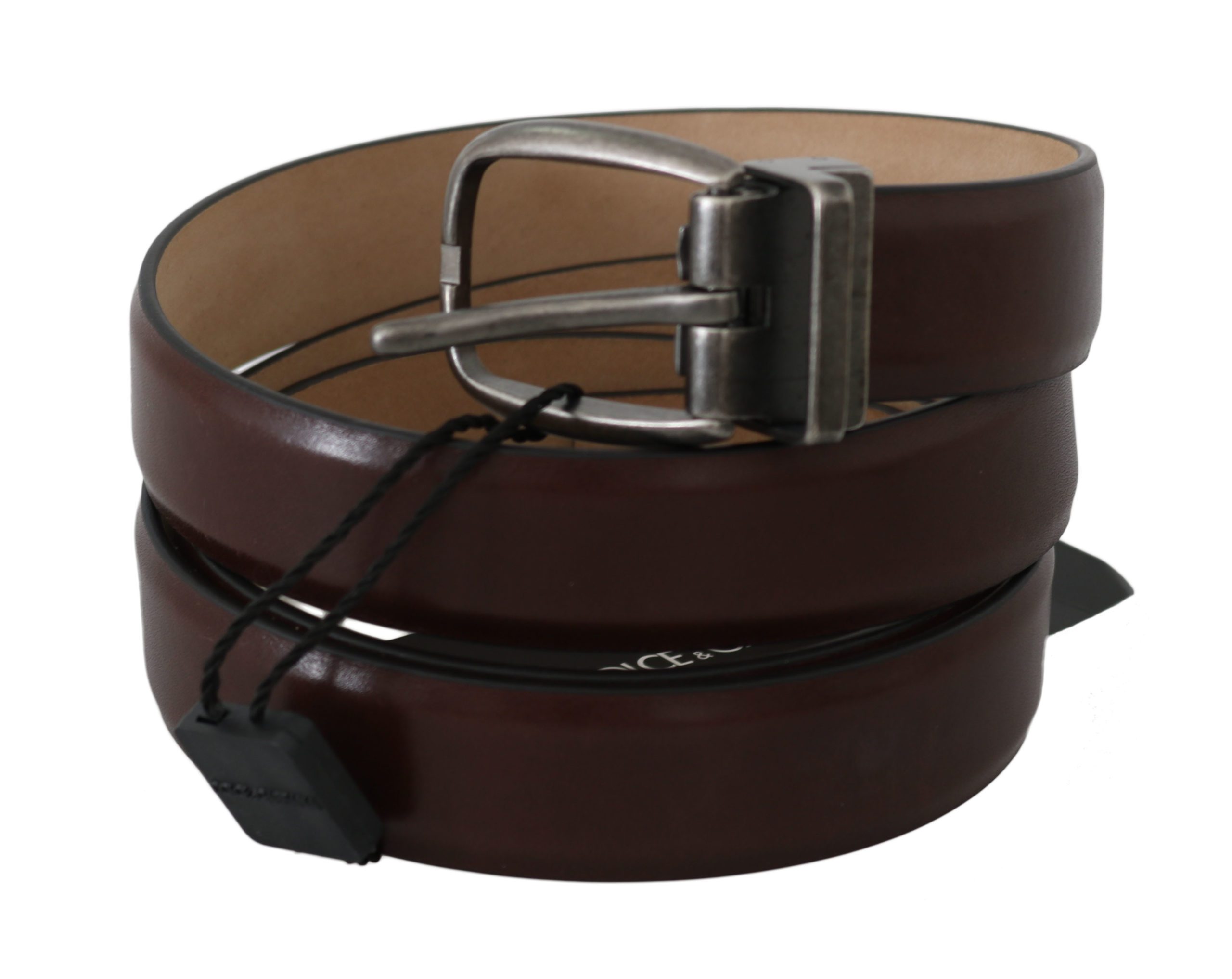 Dolce & Gabbana Women's Calfskin Leather Buckle Belt Brown BEL60333 - 100 cm / 40 Inches