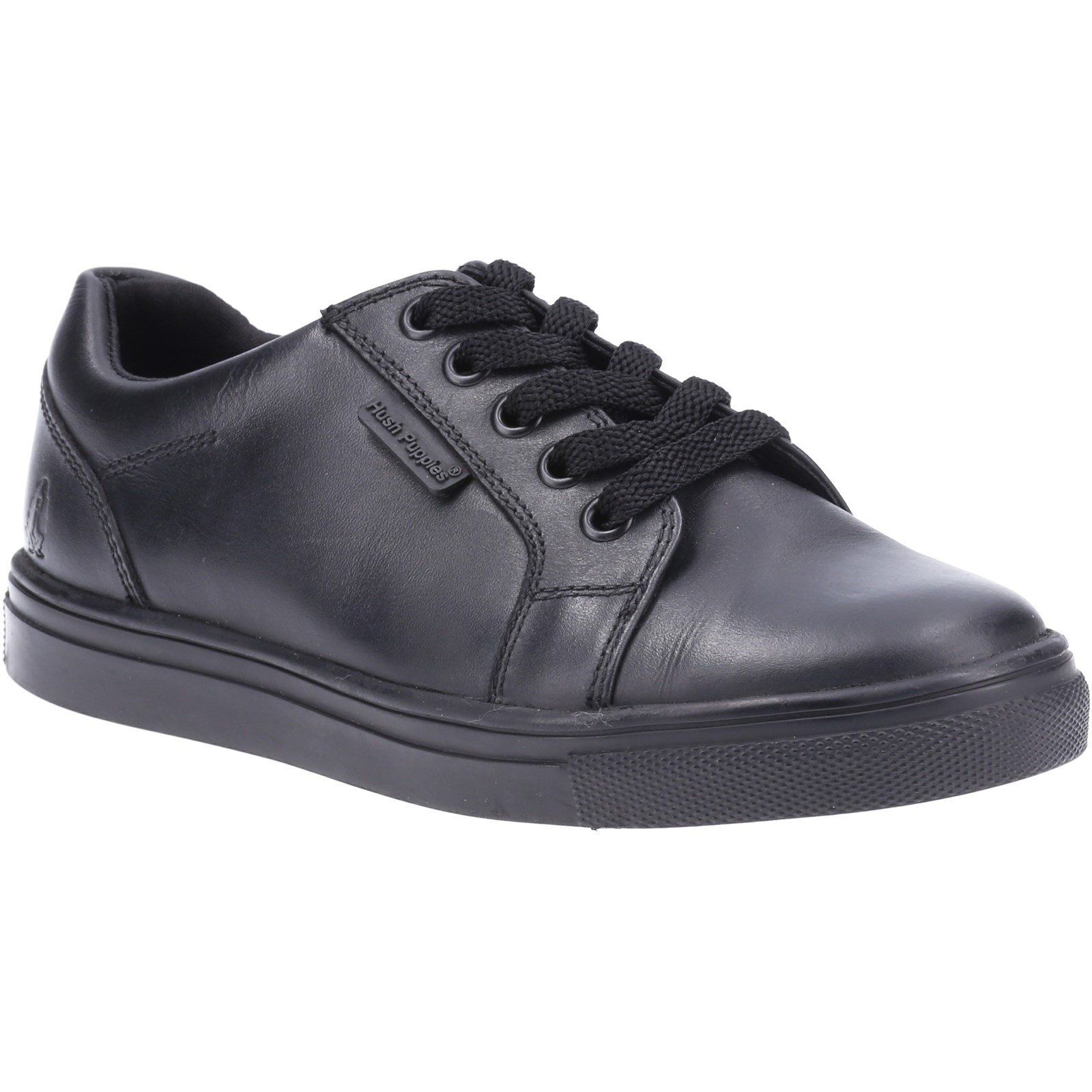 Hush Puppies Kid's Sam Junior School Shoe Black 32579 - Black 1