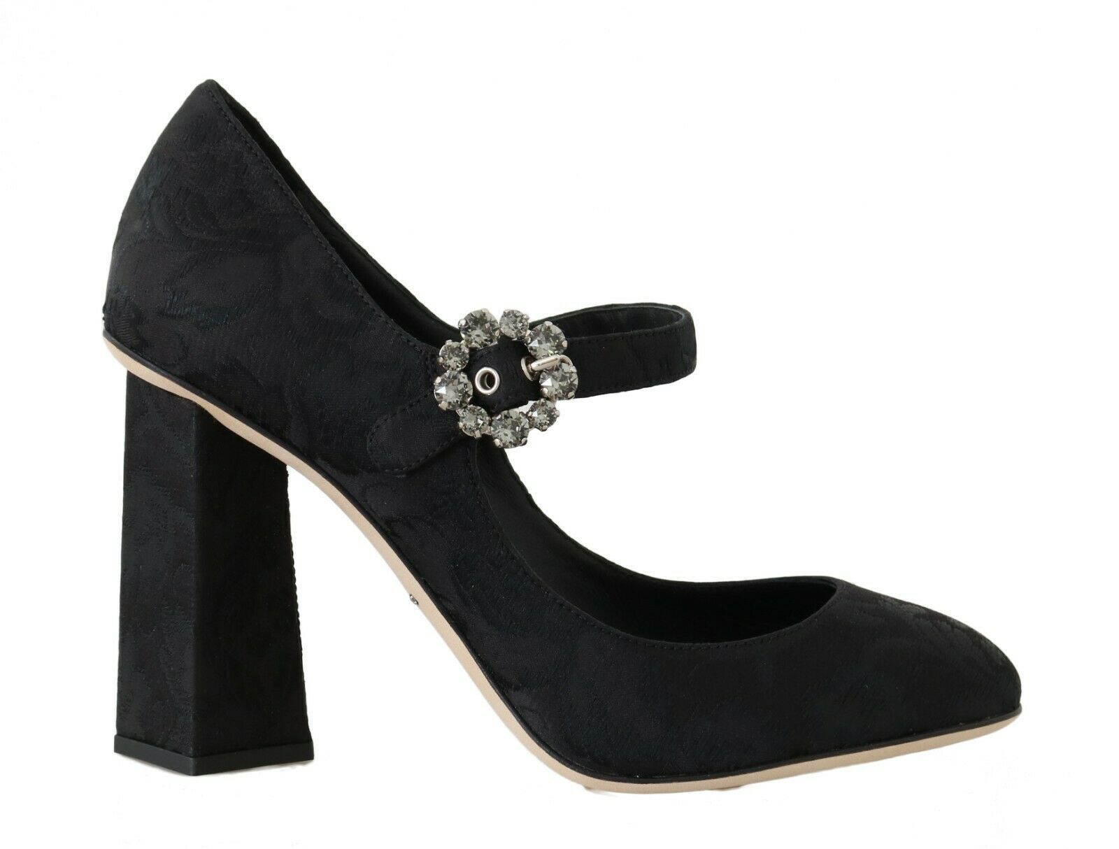 Dolce & Gabbana Women's Jacquard Floral Crystal Pumps Black LA4184 - EU36.5/US6