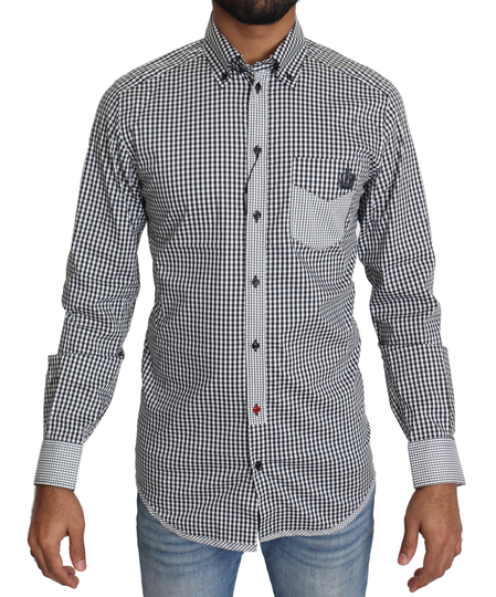Dolce & Gabbana Men's Long Sleeve Casual Shirt Black TSH5485 - it37-xs-de
