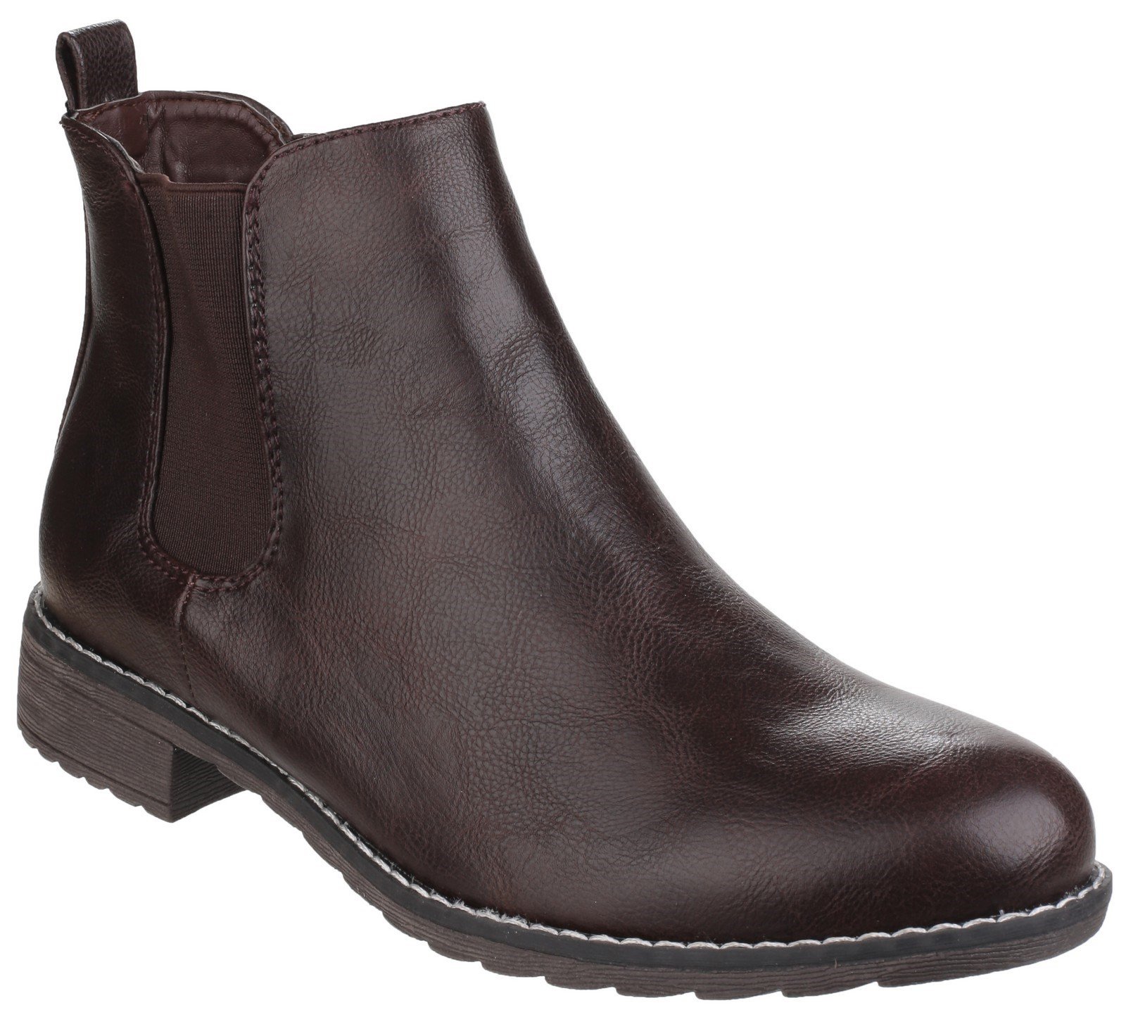 Divaz Women's Kelly Pull on Ankle Boot Black 24272-40022 - Brown 8