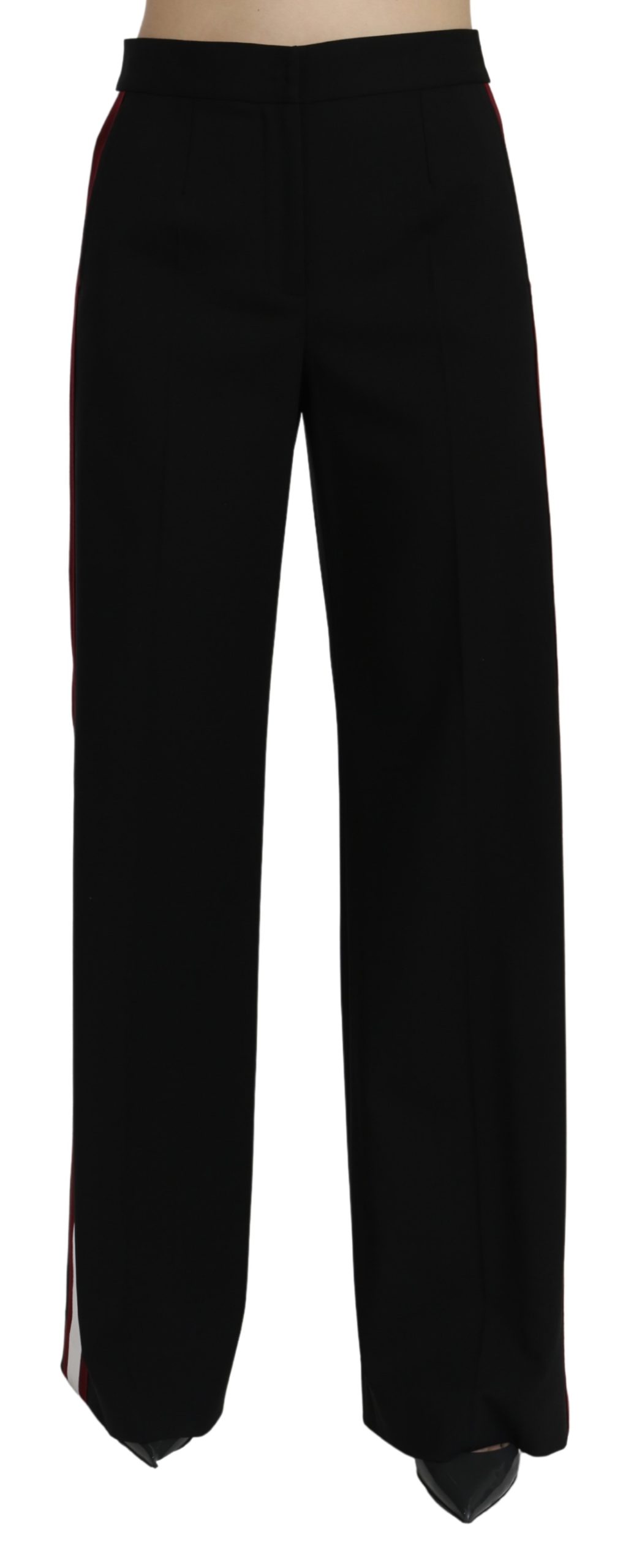 Dolce & Gabbana Women's High Waist Wool Trouser Black PAN71066 - IT40|S