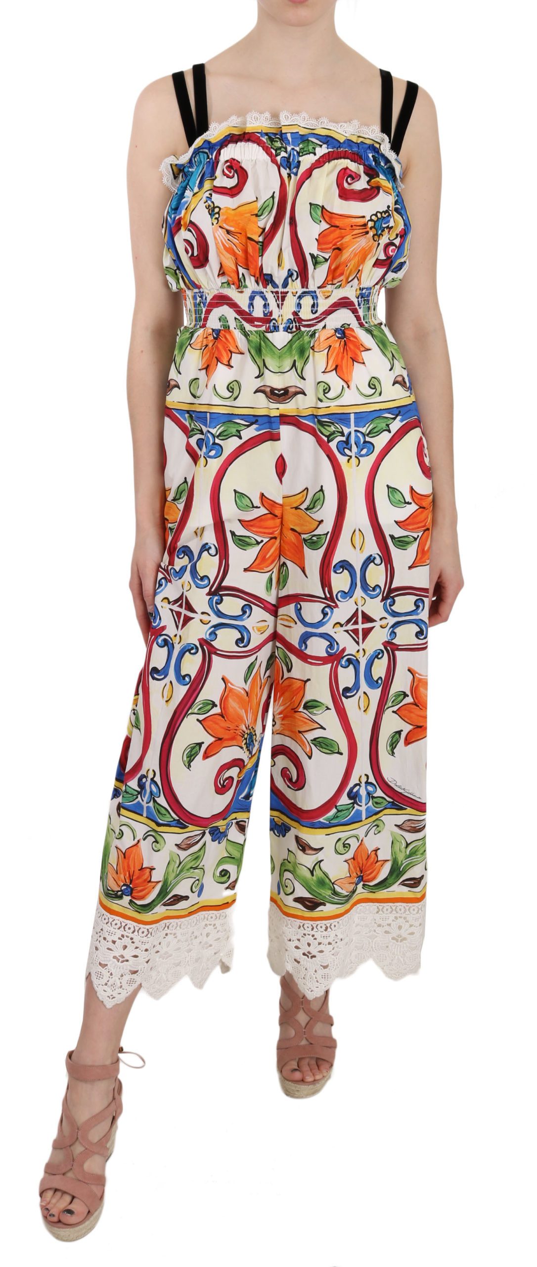 Dolce & Gabbana Women's Majolica Cotton Dress Multicolor DR1674 - IT38|XS