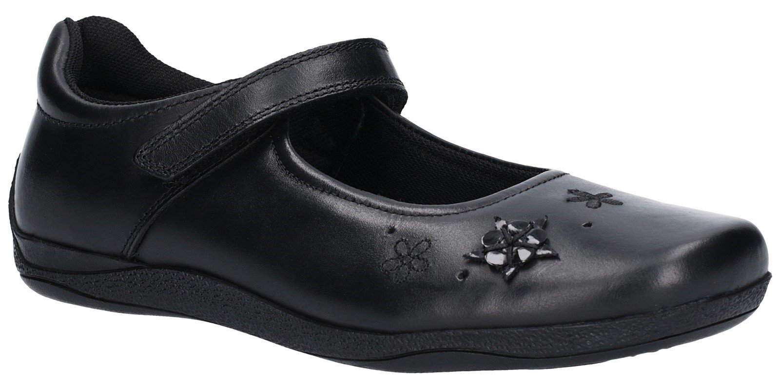 Hush Puppies Kid's Candy Senior Touch Fastening Shoe Black 27455 - Black 3 UK