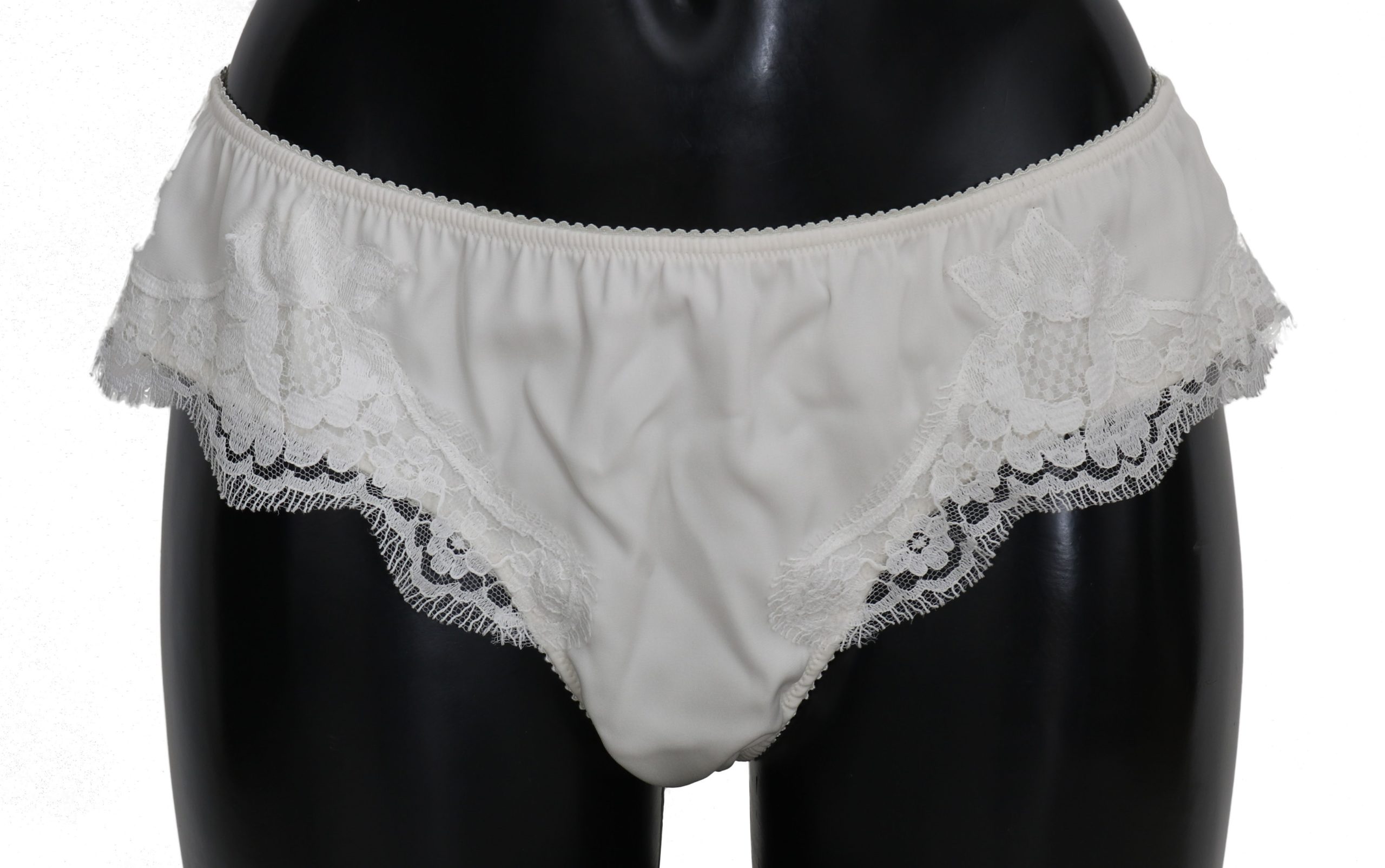 Dolce & Gabbana Women's Silk Slip Lingerie Bottoms Underwear White BIK286 - IT2 | S
