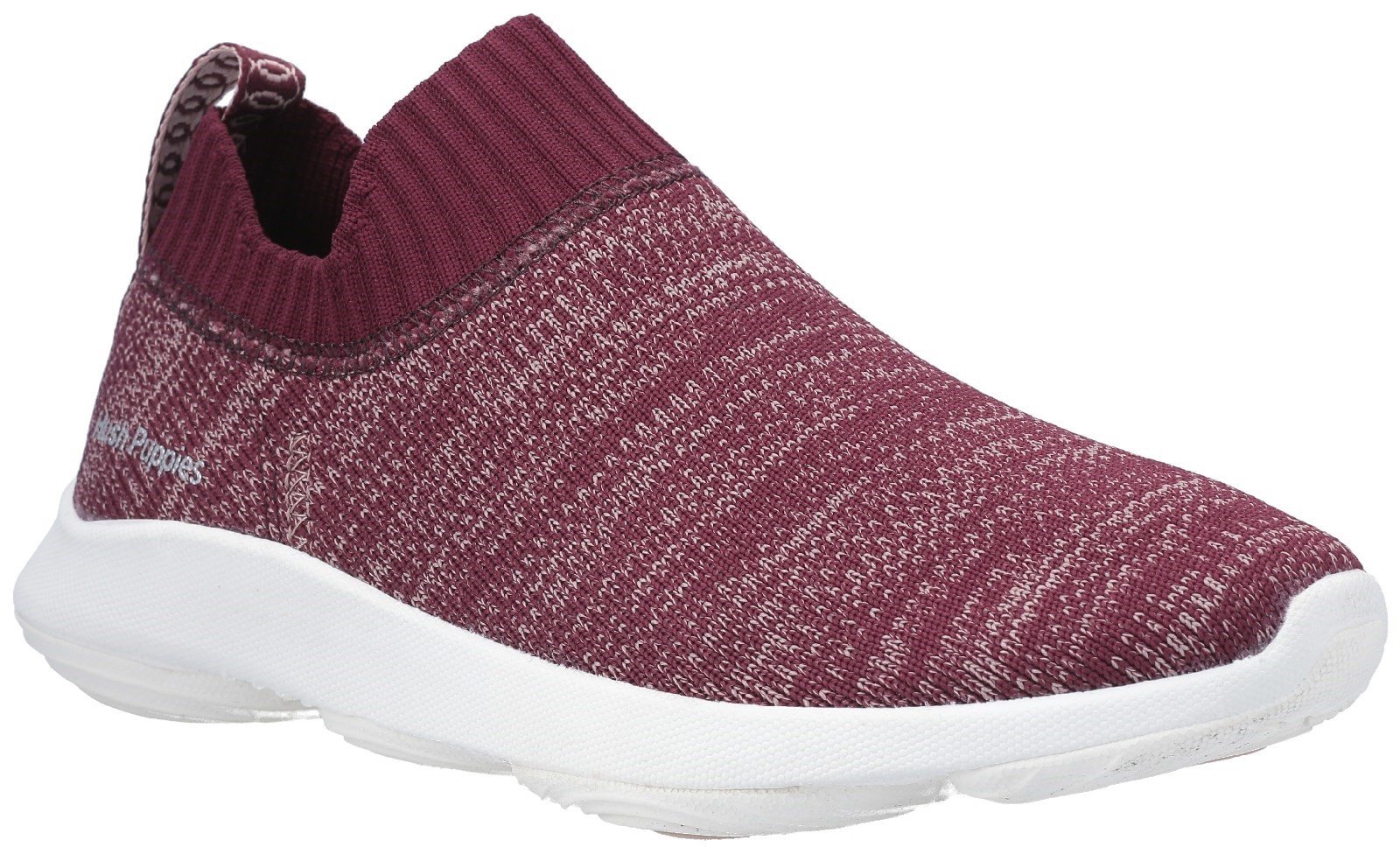 Hush Puppies Men's Free BounceMAX Slip On Trainer Various Colours 29240 - Dark Wine Knit 3