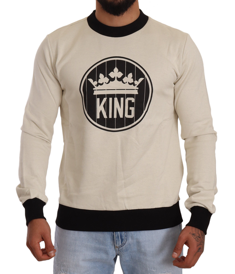 White Crown King Cotton Pullover Sweater - IT46 | S
