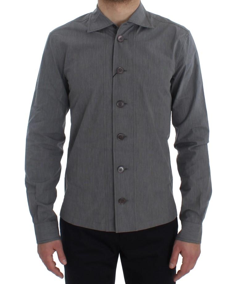 Dolce & Gabbana Men's Formal Dress Button Shirt Gray SIG20406 - 39