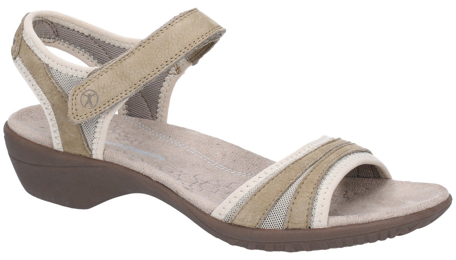 Hush Puppies Women's Athos Touch Fasten Sandal Various Colours 28386 - Taupe 3