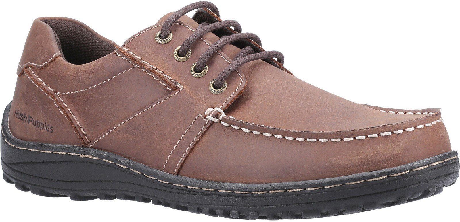 Hush Puppies Men's Theo Lace Up Moccasin Various Colours 30212 - Brown 6