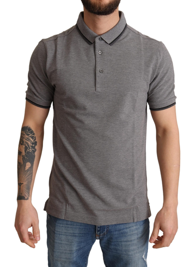 Gray Cotton Short Sleeve T-shirt - IT48 | M