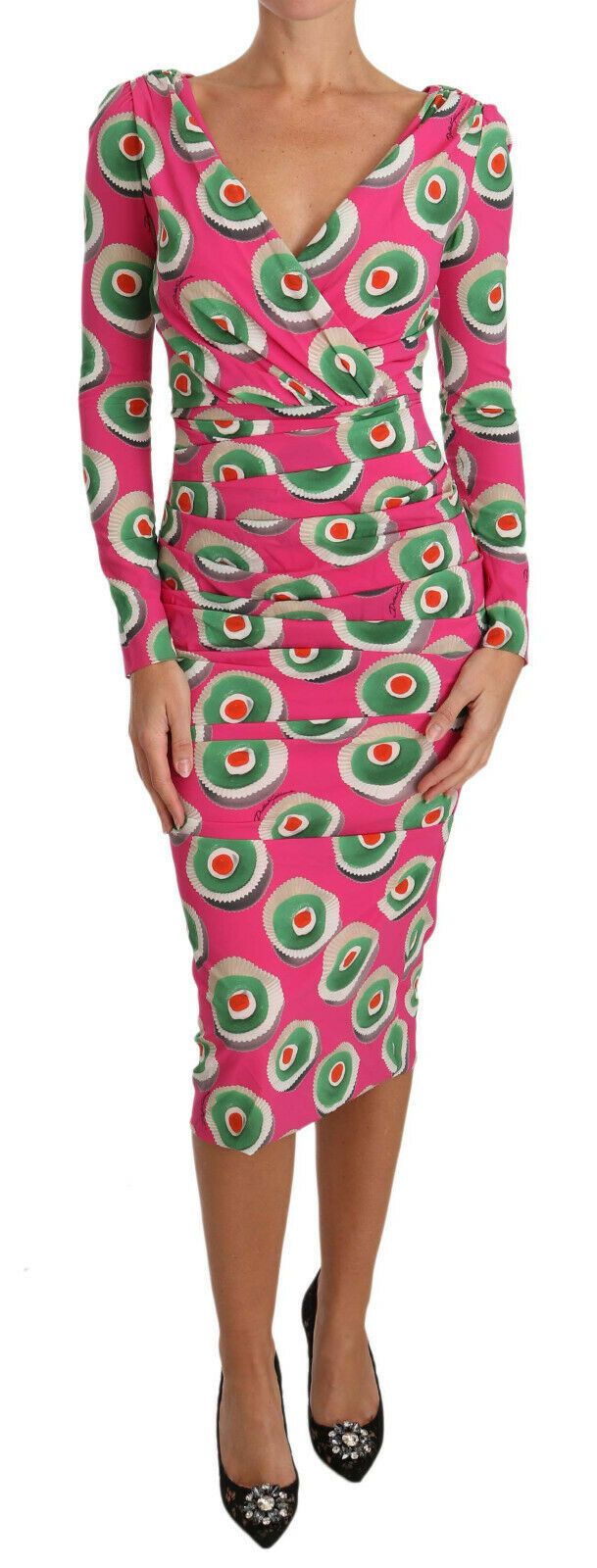 Dolce & Gabbana Women's Silk Sheath Stretch Dress Pink DR2016 - IT36 | XS