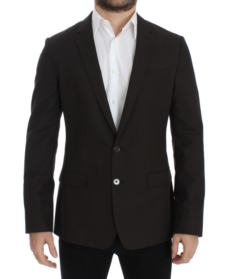 Dolce & Gabbana Men's Wool MARTINI slim fit Blazer Brown SIG12230 - IT48 | M