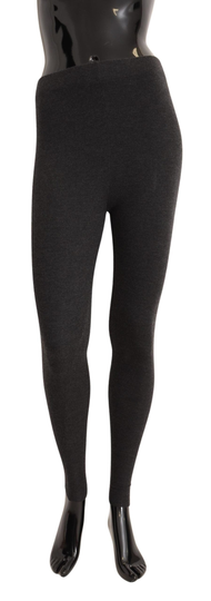 Gray 100% Cashmere Tights Stocking Socks - IT40|S