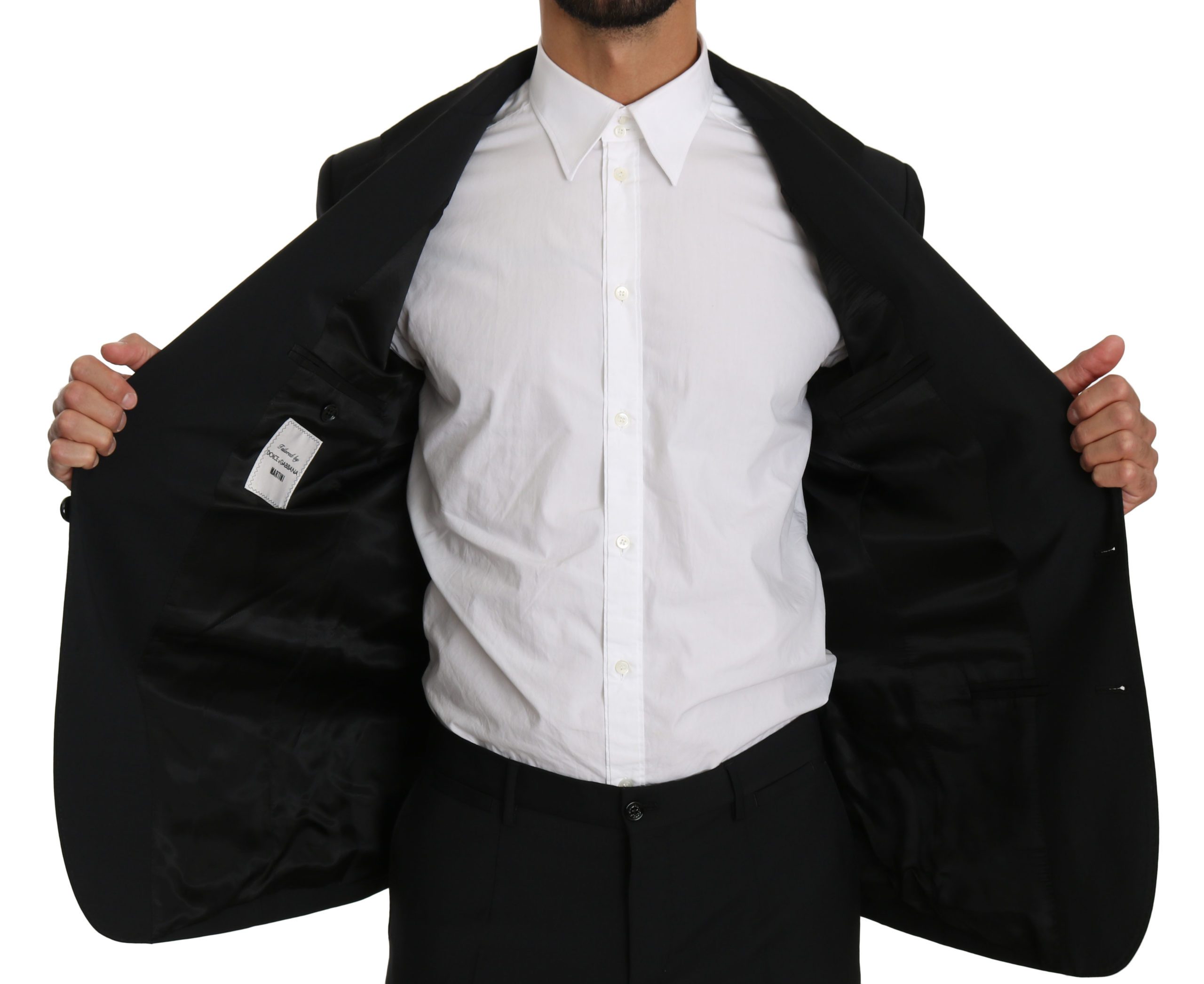 Dolce & Gabbana Men's Single Breasted 2 Piece MARTINI Suit Black KOS1613 - IT50 | L