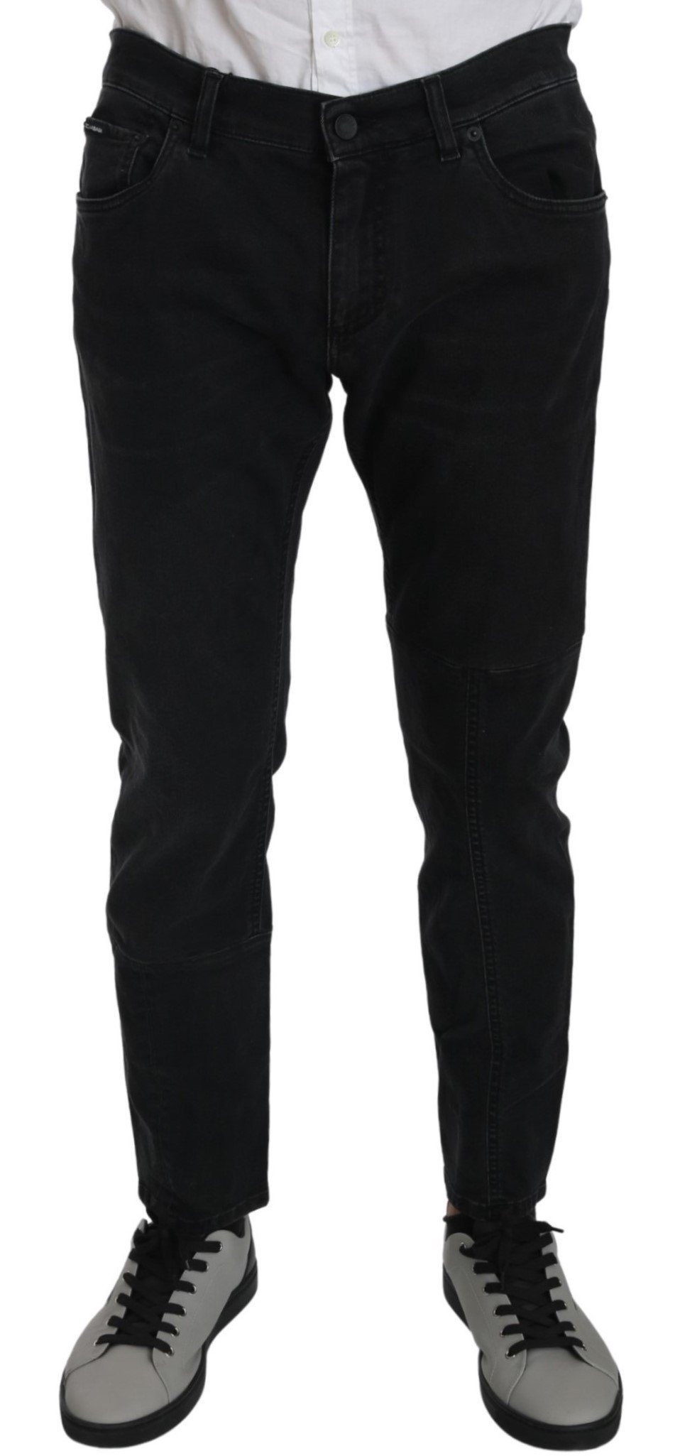 Dolce & Gabbana Men's Cotton Stretch Skinny Slim Fit Jeans Black PAN70882 - IT50 | L