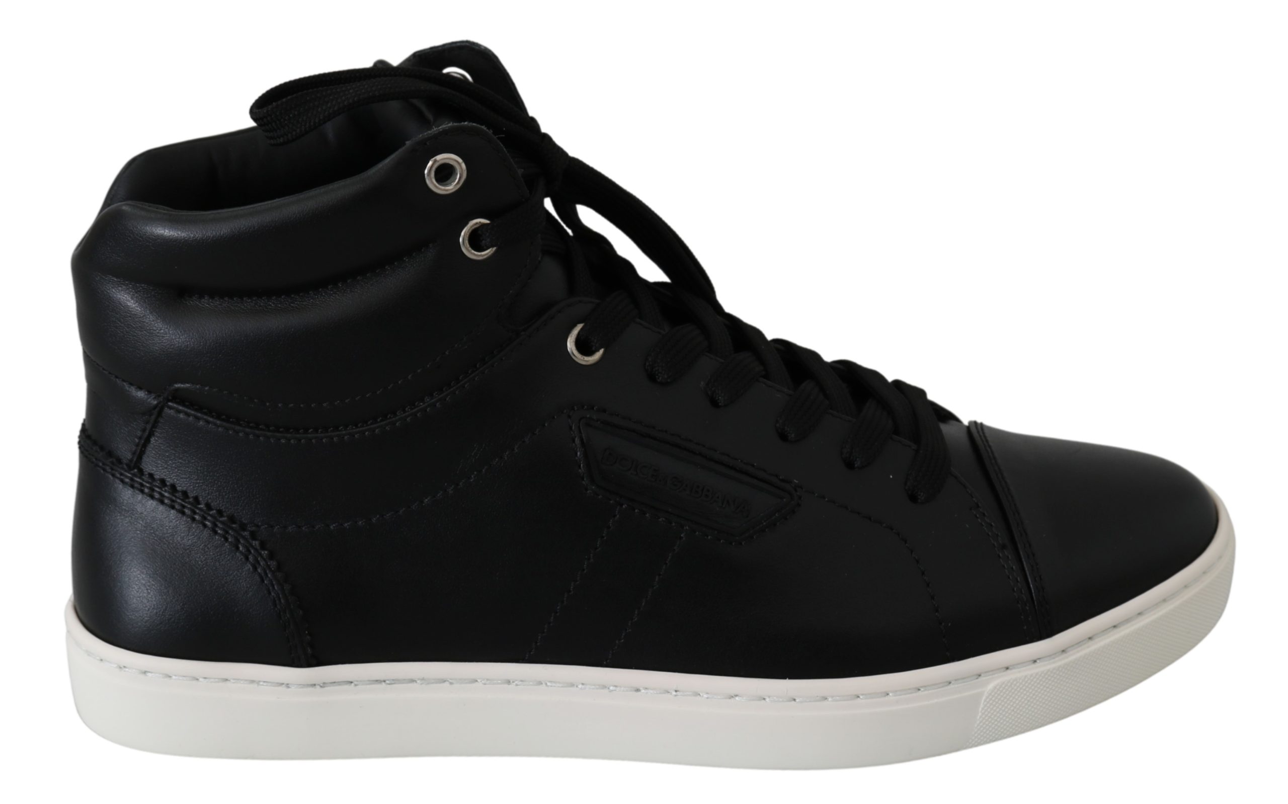 Dolce & Gabbana Men's Leather High-Top Trainer Black MV2652 - EU40/US7
