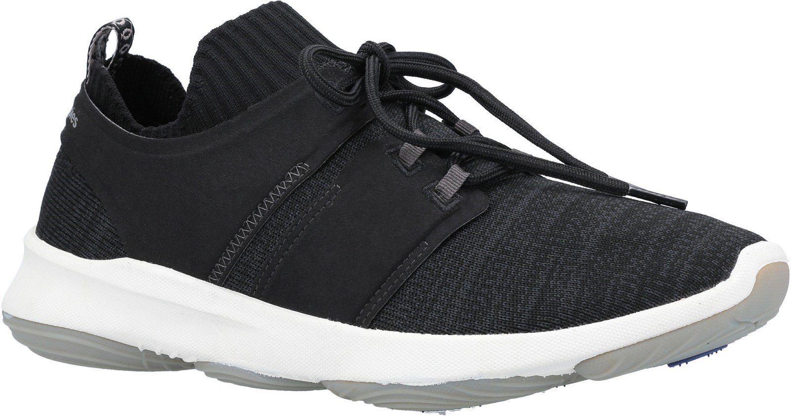 Hush Puppies Men's World BounceMax Lace Up Trainer Various Colours 28382 - Black Knit 6