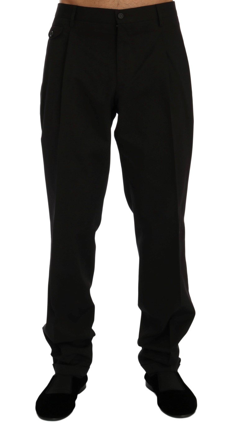 Dolce & Gabbana Men's Striped Cotton Dress Formal Trouser Brown PAN60335 - IT54 | XL
