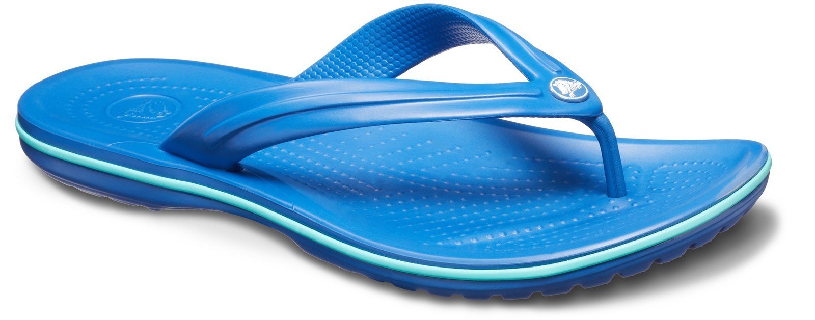 Crocs Unisex Crocband Flip Flops Various Colours 21067 - Blue/Pl 3