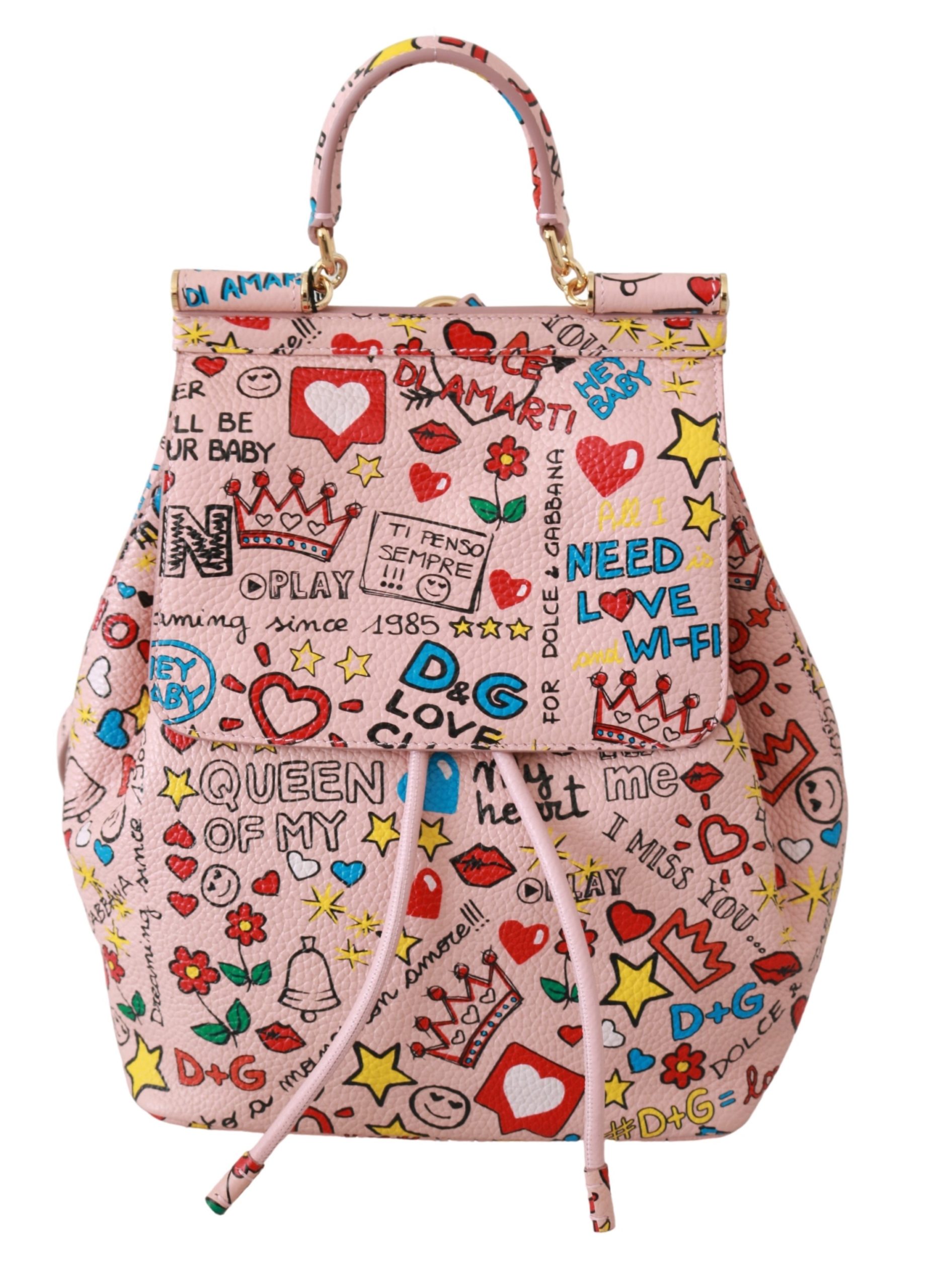 Dolce & Gabbana Women's Leather Backpack Pink VAS9228