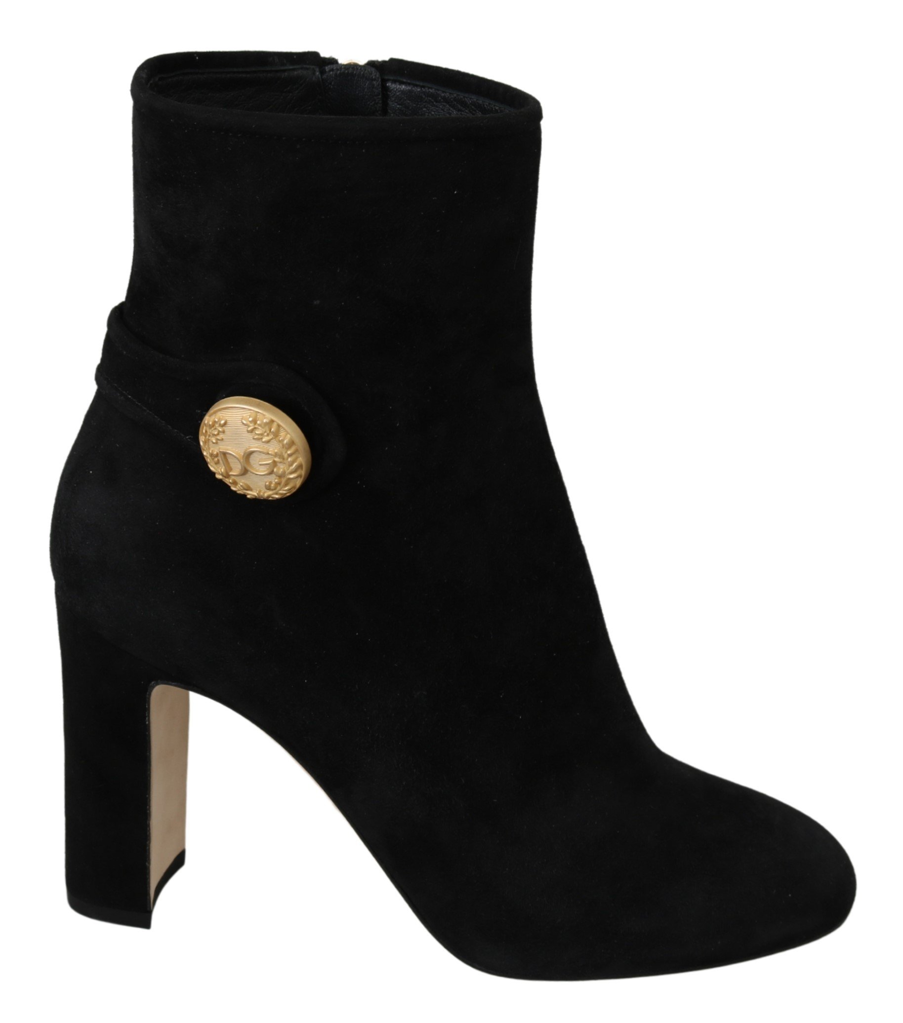 Dolce & Gabbana Women's Suede DG Logo Boots Black LA7047 - EU39/US8.5
