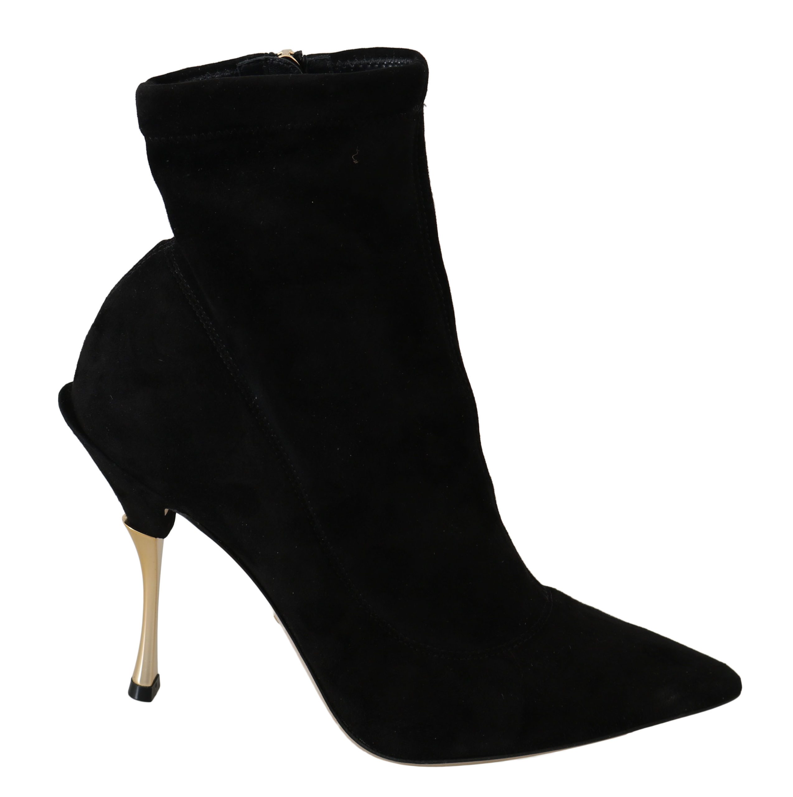 Dolce & Gabbana Women's Suede Ankle Boot Black LA6327 - EU35/US4.5