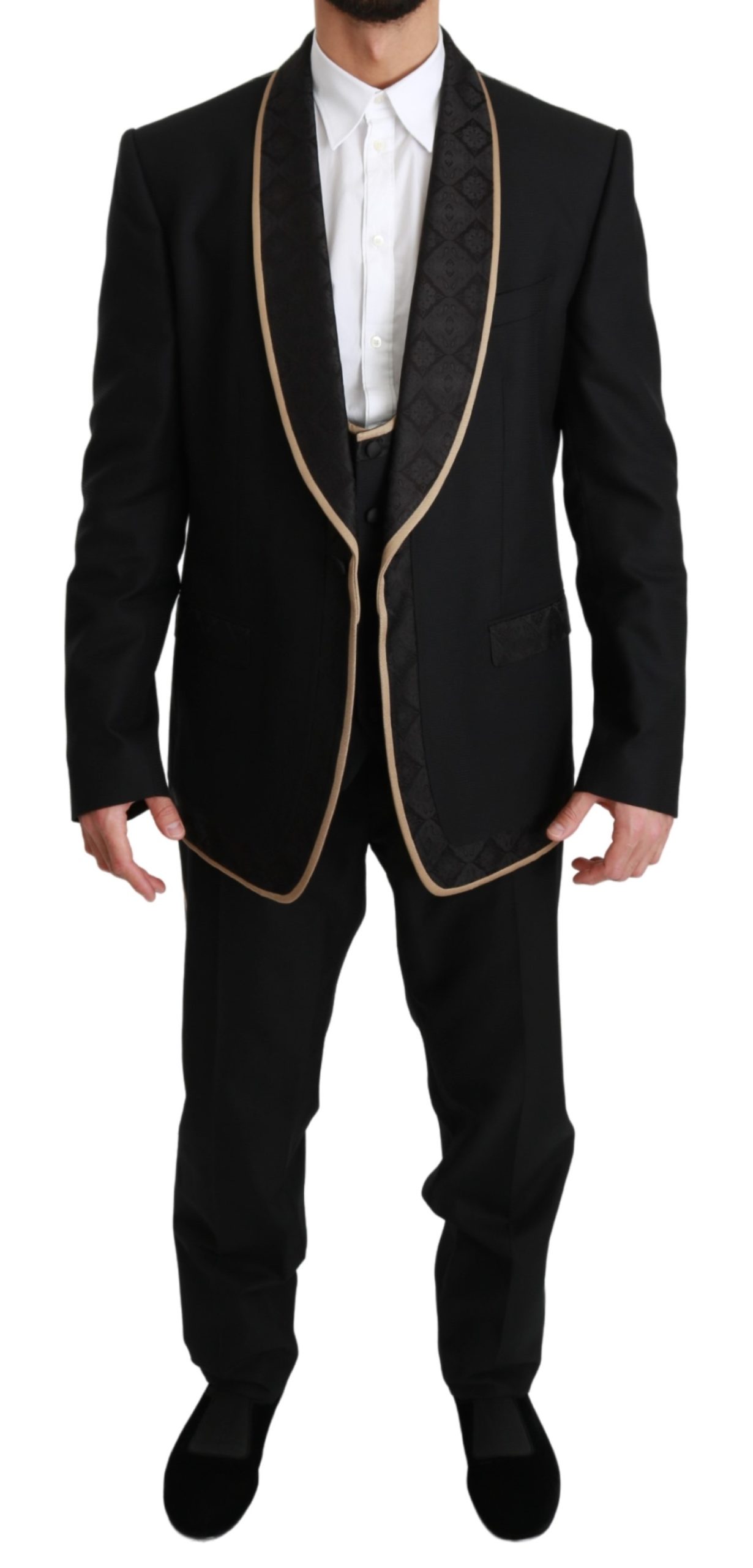 Dolce & Gabbana Men's Single Breasted 3 Piece SICILIA Suit Beige KOS1662 - IT56 | XXL