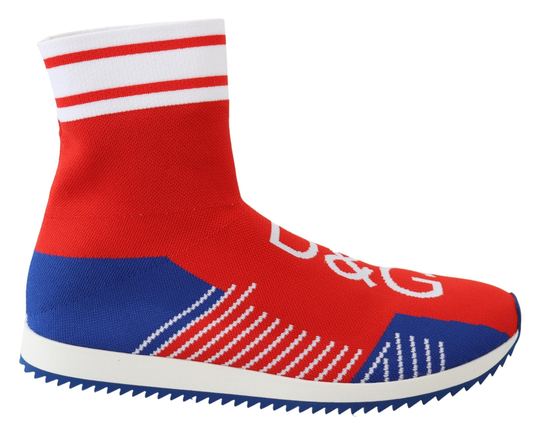 Blue Red Sorrento Logo Sneakers Socks Shoes - EU39.5/US6.5