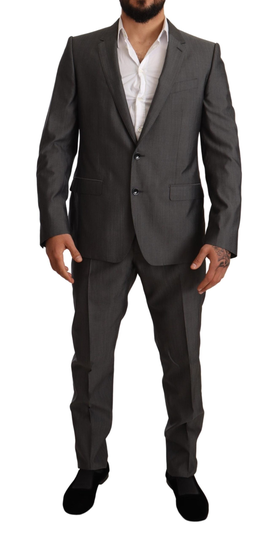 Gray Metallic MARTINI Slim Fit Set Suit - IT48 | M