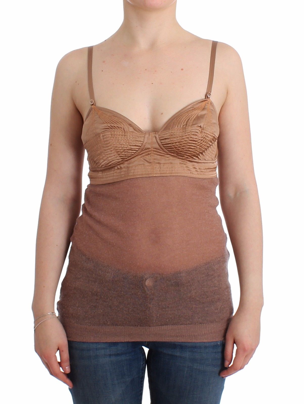 Ermanno Scervino Women's Top Brown SIG12022 - IT42 | S