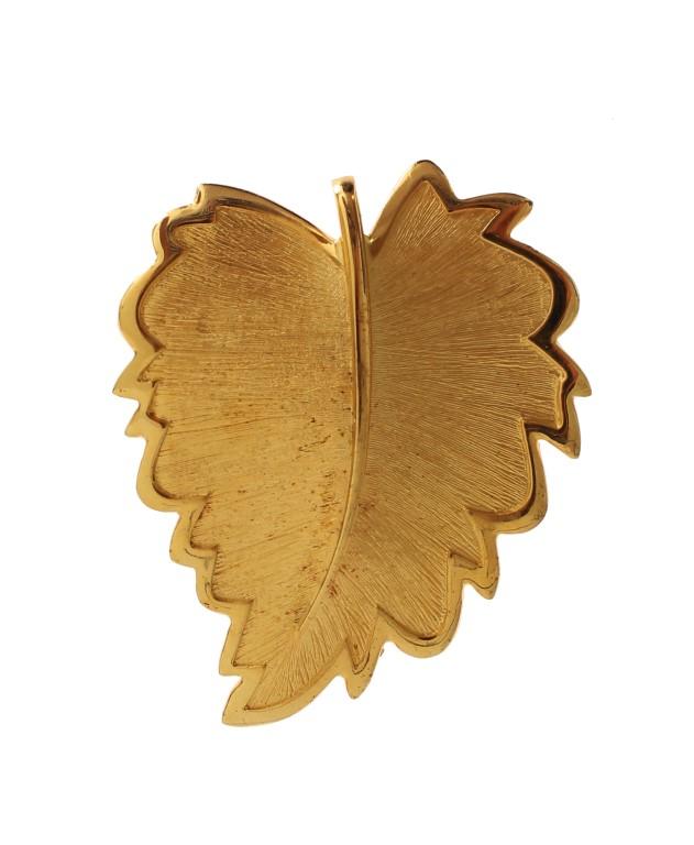 Dolce & Gabbana Women's Plated Brass Leaf Brooch Gold SIG19562
