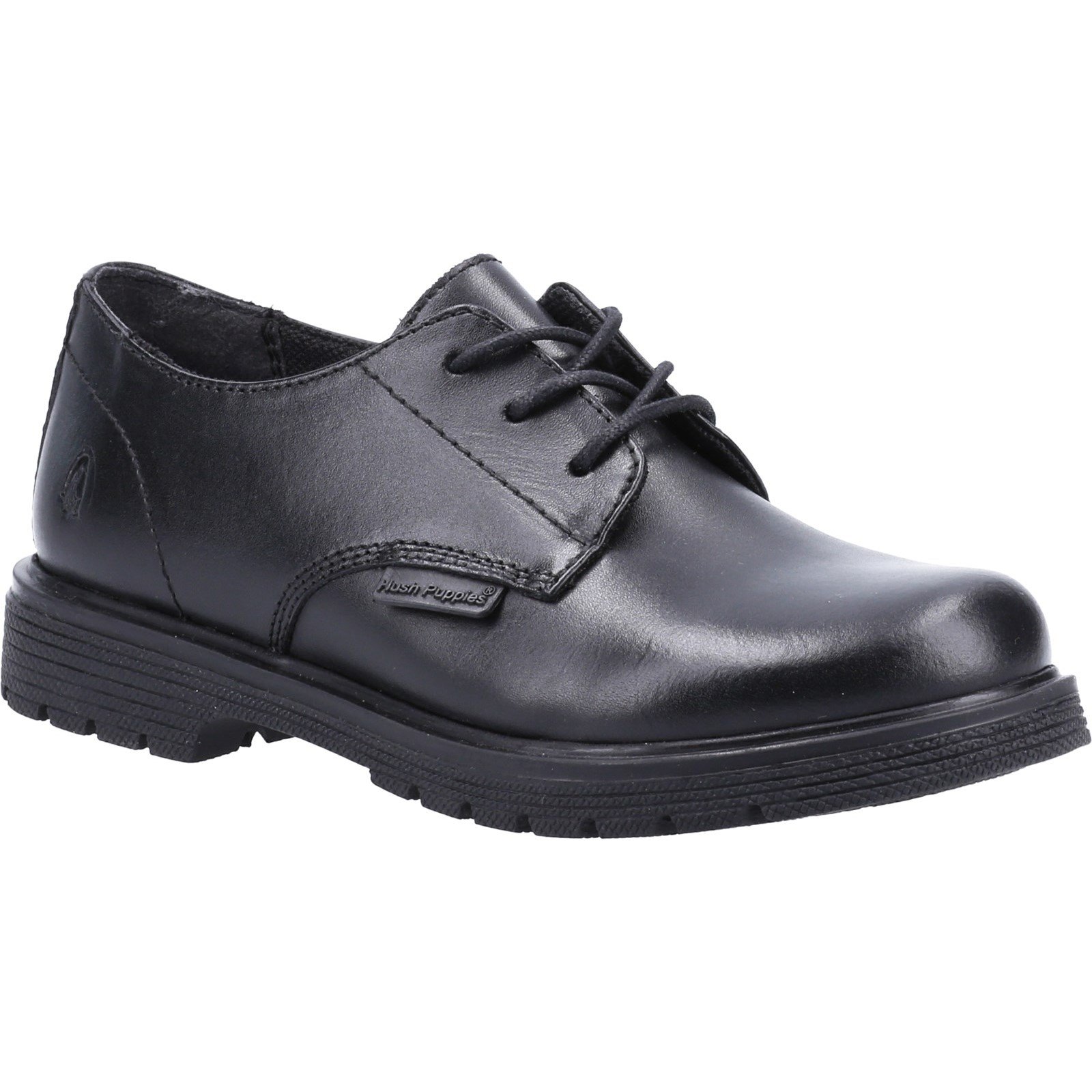 Hush Puppies Kid's Remi Junior School Derby Shoes Black 32612 - Black 12