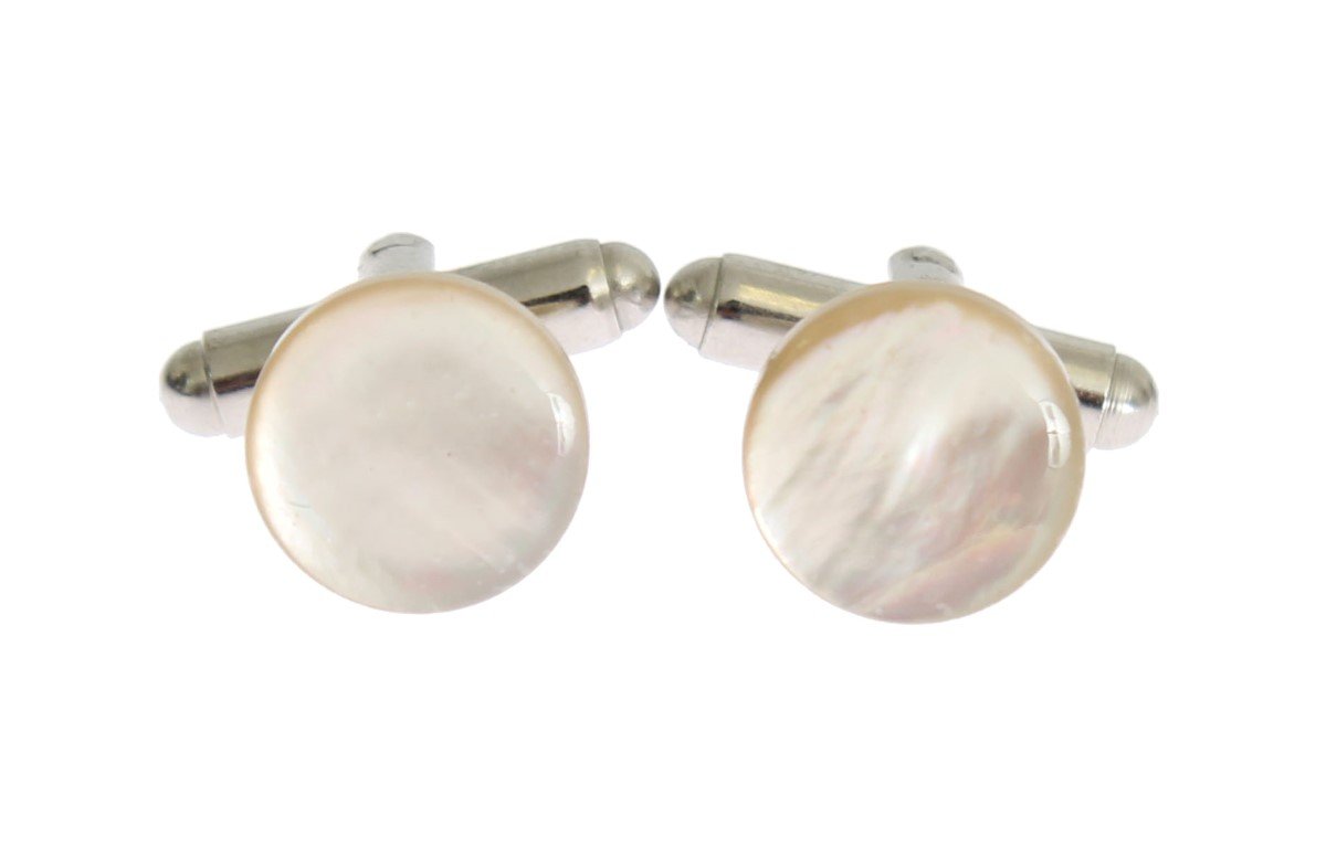 Dolce & Gabbana Men's Brass Round Cufflinks Silver SIG31523