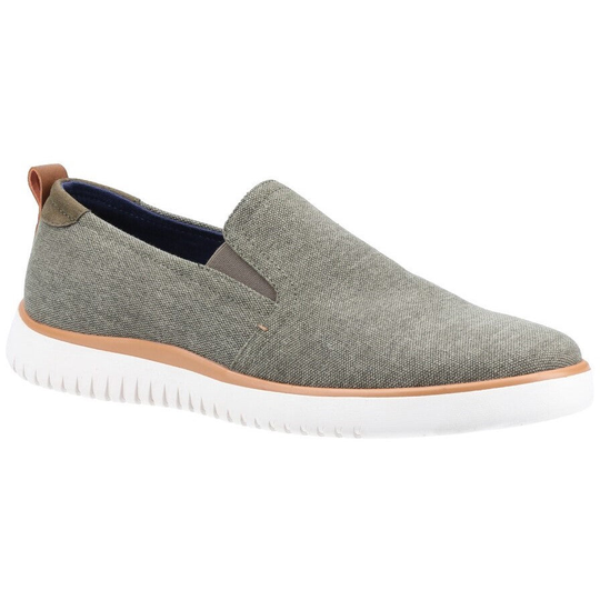 Hush Puppies Men's Danny Slip On Shoes Various Colours 34228 - Khaki 6