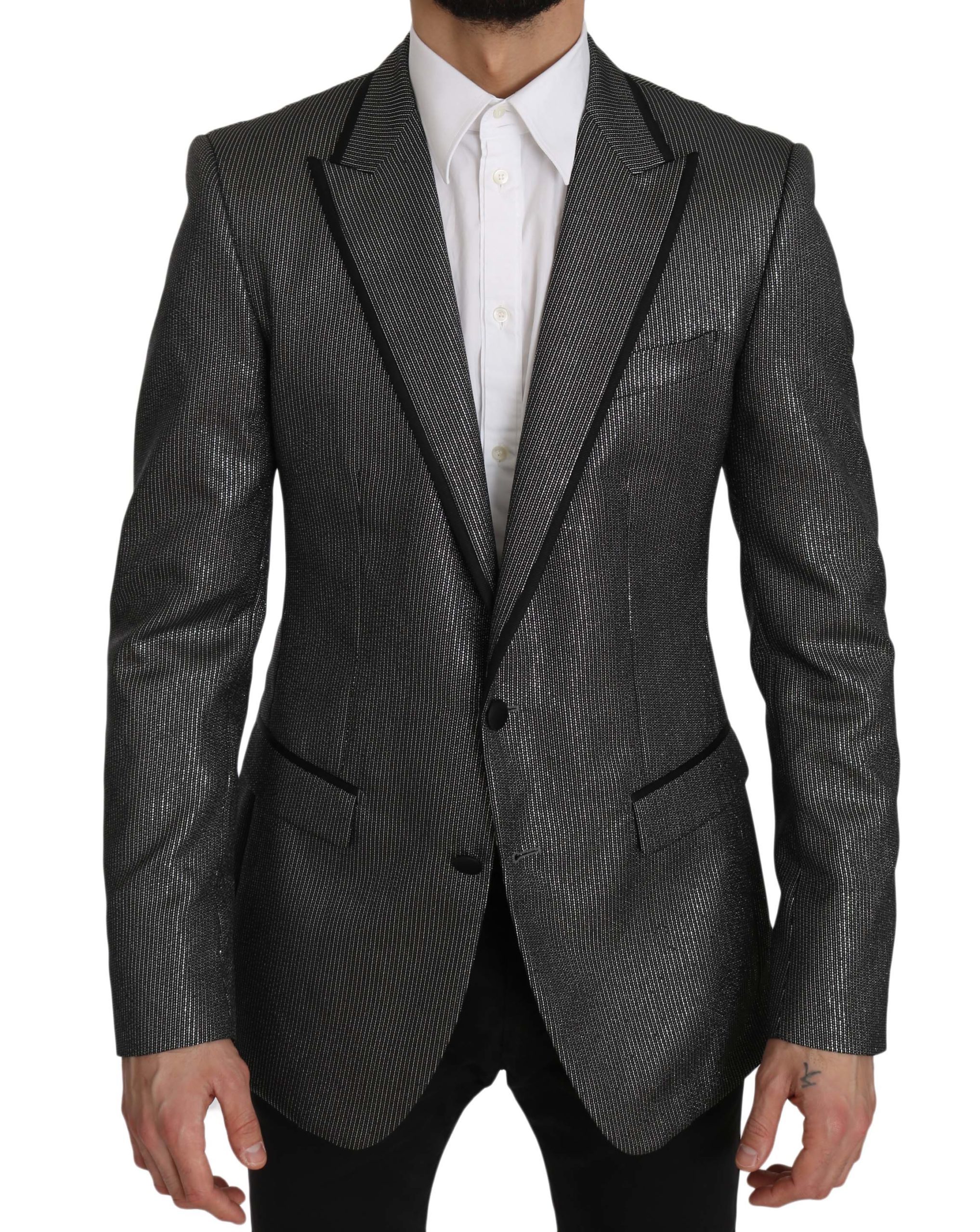 Dolce & Gabbana Men's Striped MARTINI Slim Blazer Gray JKT2364 - IT48 | M