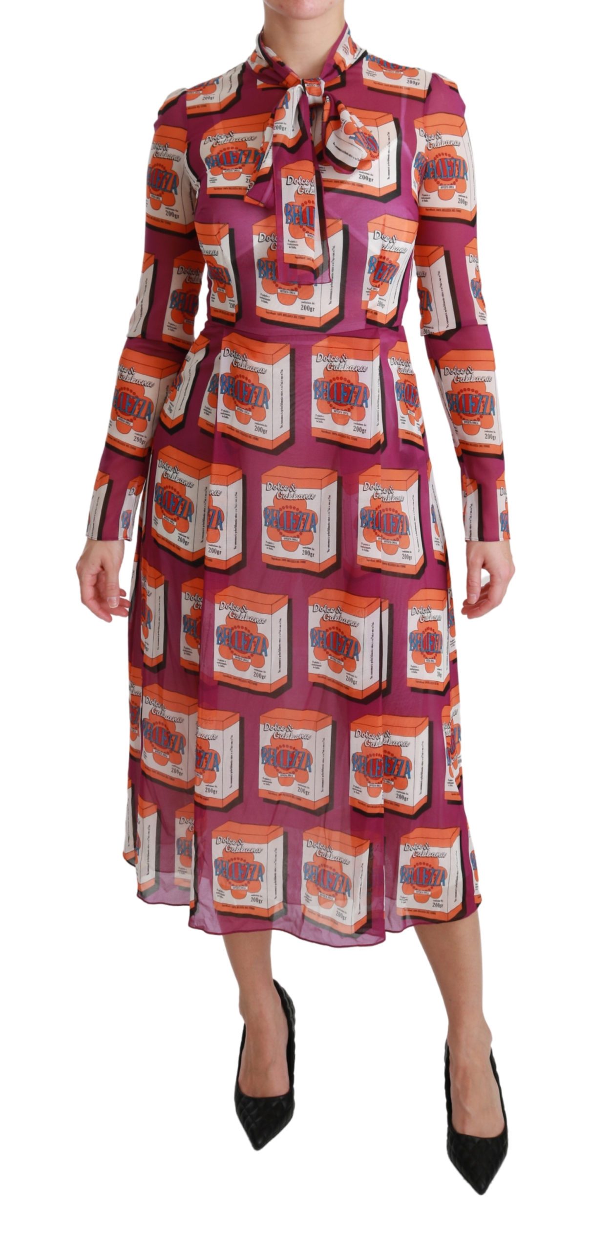 Dolce & Gabbana Women's Silk Bellezza A-Line Gown Dress Purple DR2514 - IT36 | XS