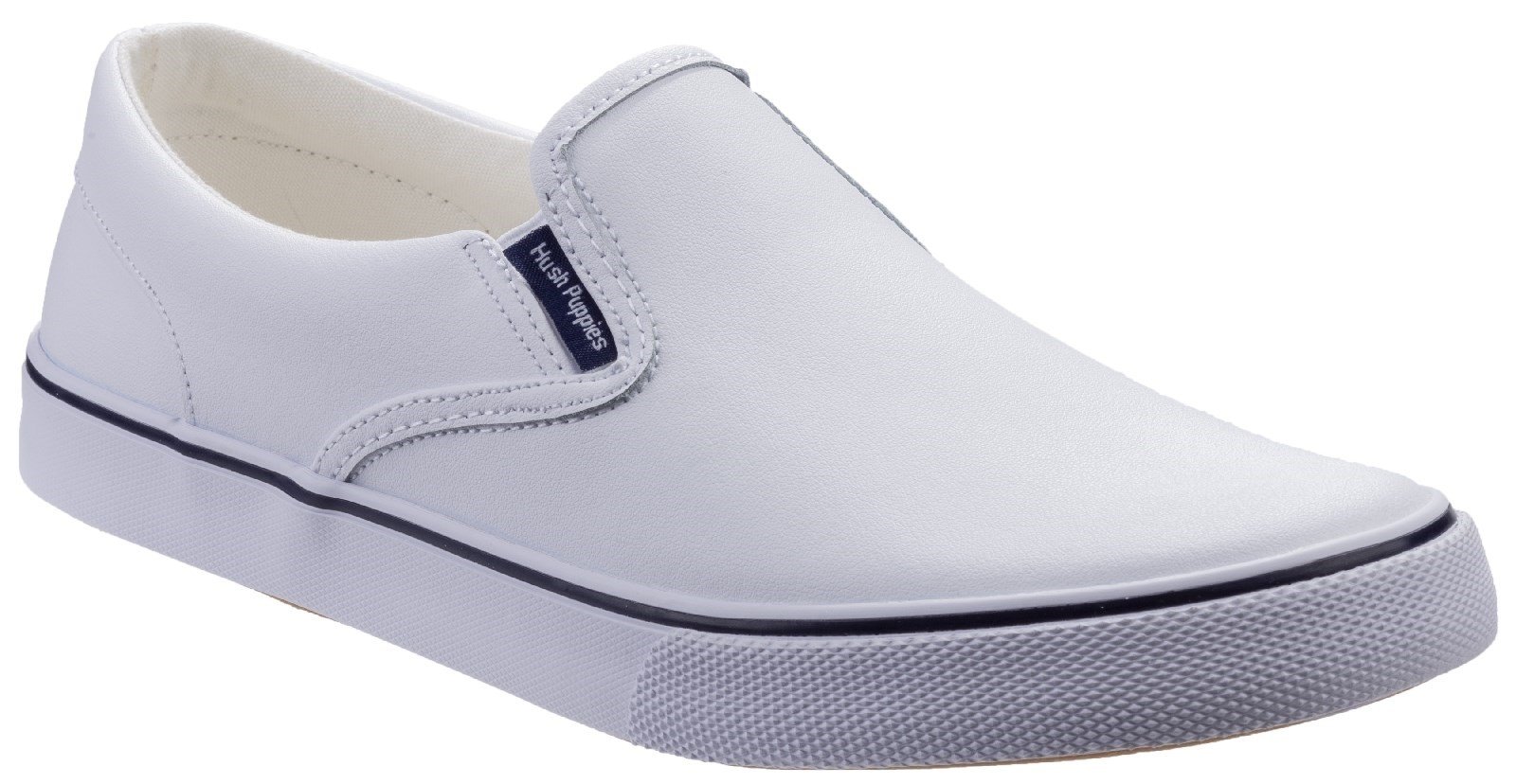 Hush Puppies Women's Byanca Slip On Shoe Various Colours 29716 - White Leather 6